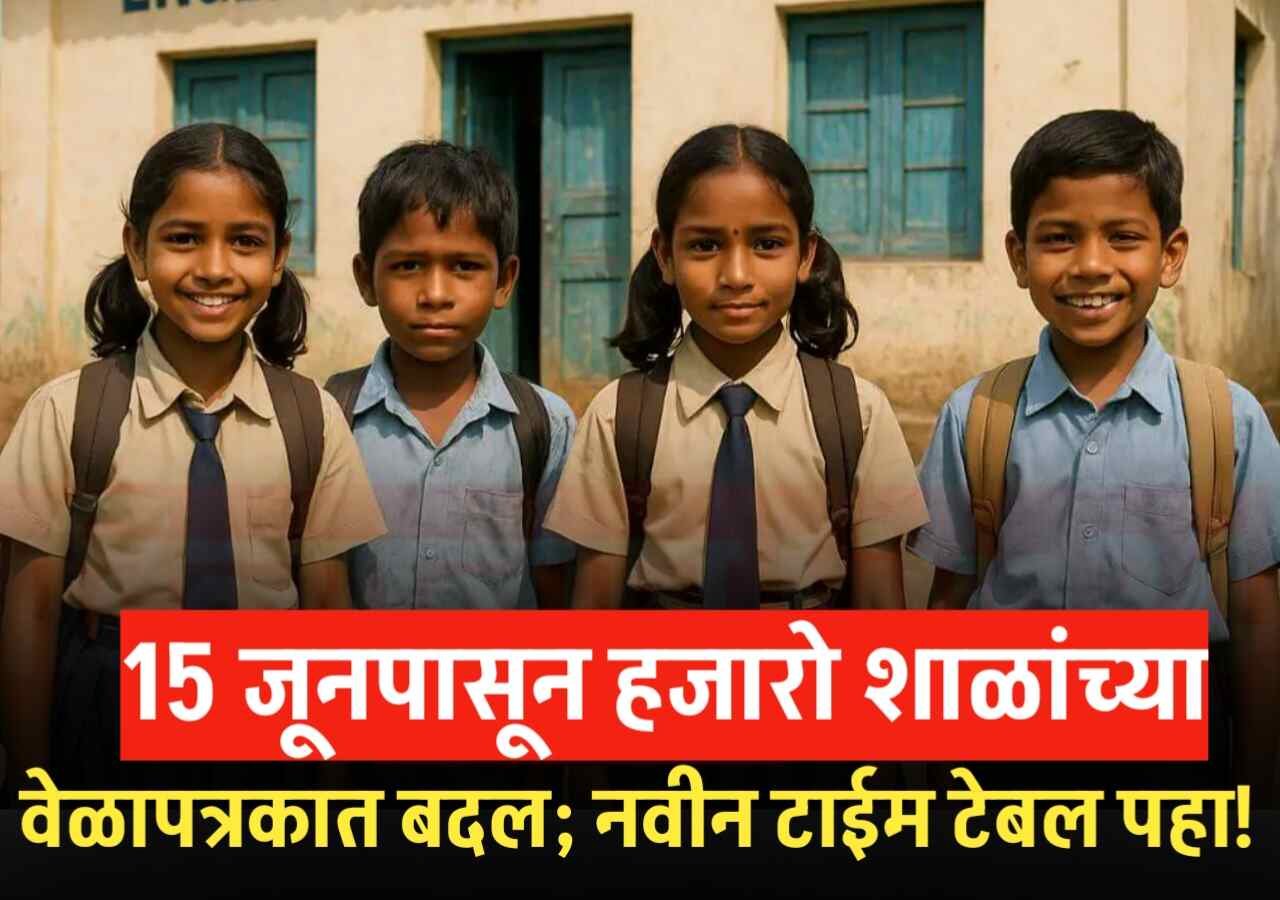 15 जूनपासून हजारो शाळांच्या वेळापत्रकात बदल; शाळा उघडण्याआधीच नवीन टाईम टेबल पहा! Maharashtra School New Timetable 2025